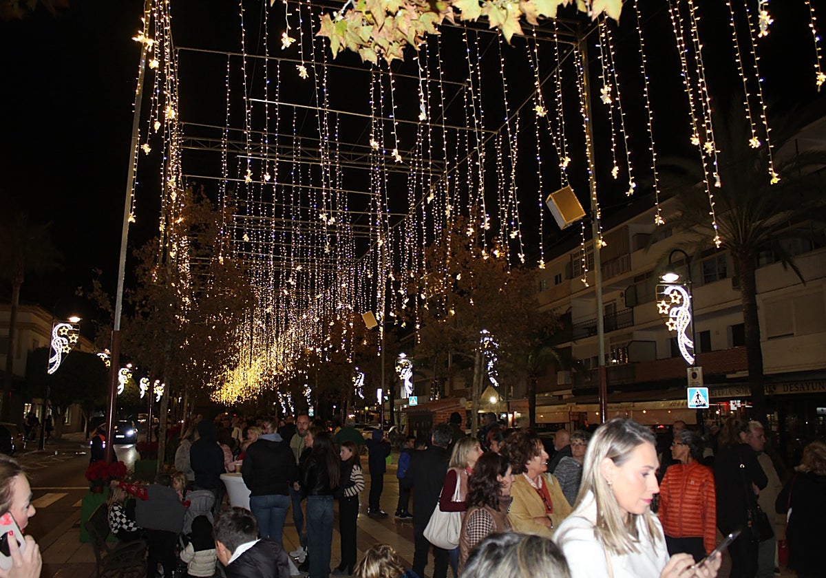 Iluminación en Mijas, en una imagen de archivo.