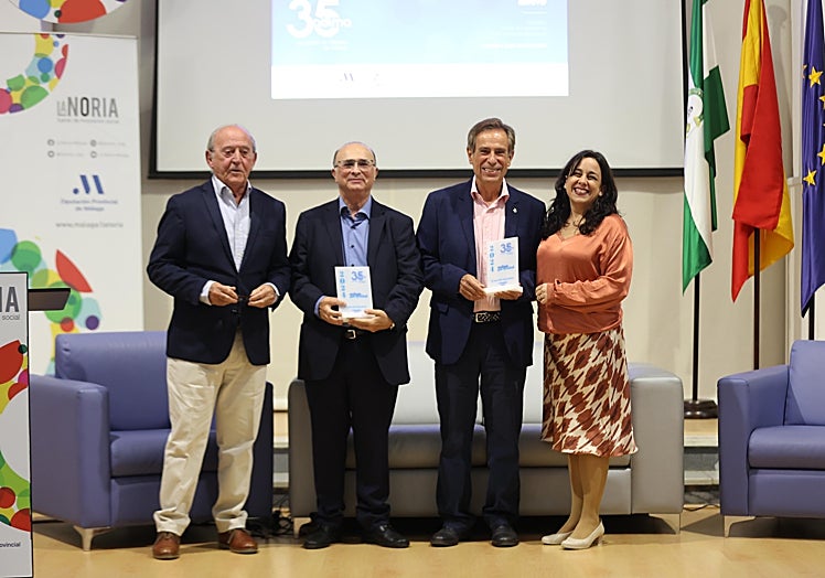 Almansa, López Siguero, Pinzón Martín y Galicia, durante la gala.
