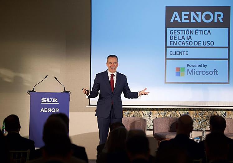 Rafael García Meiro, CEOde AENOR, durante su intervención.
