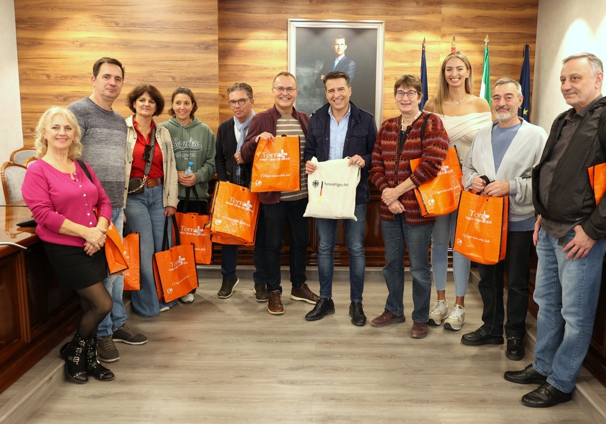 El cónsul de Alemania en Málaga, este jueves en la recepción oficial en el Ayuntamiento torroxeño.