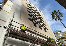 La primera intervención es en el mural de Barbadillo.