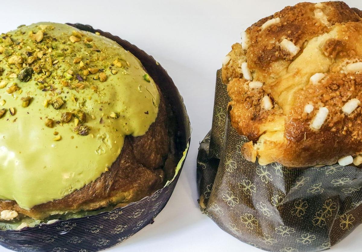 De pistacho, de piñones o de Ferrero Rocher: Así son los panetones de masa madre que se hacen en una panadería de Puerto de la Torre