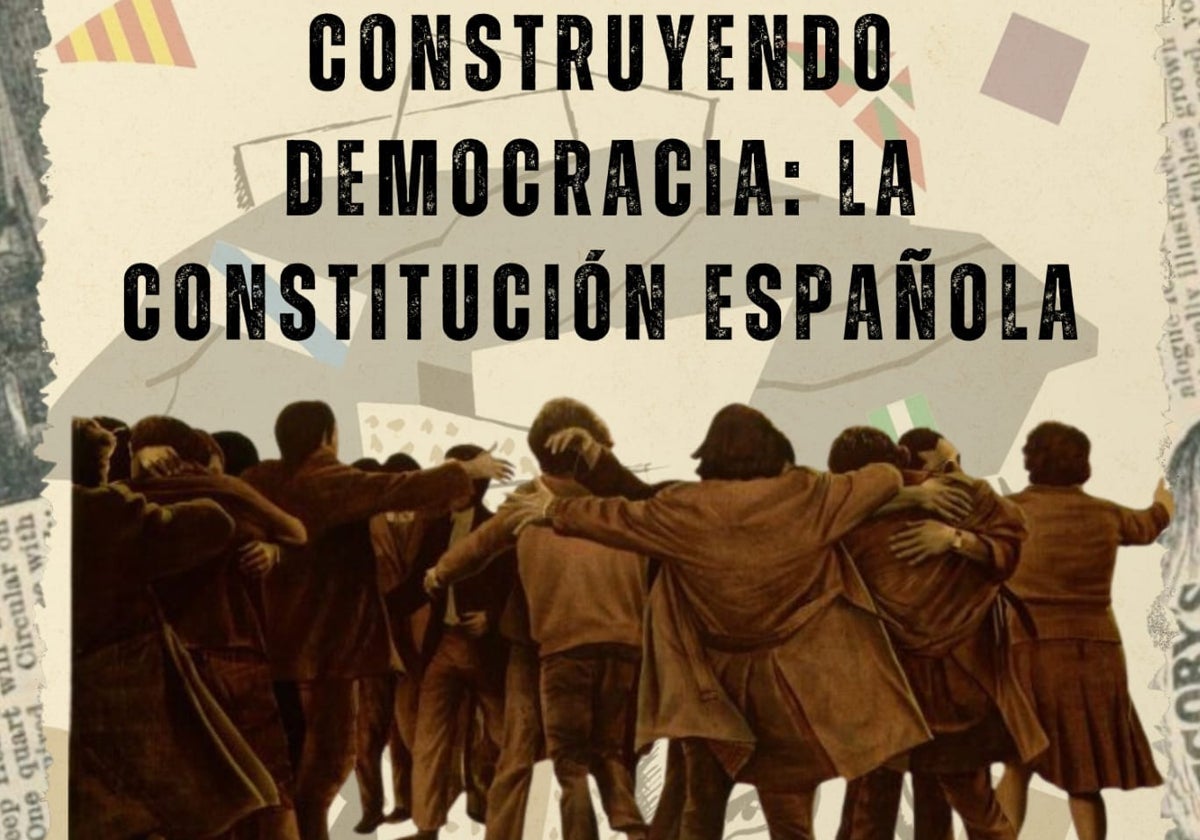 Cartel de 'La Constitución Española' en la Casa de la Cultura de Teba.