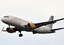 Vista de uno de los aviones de la flota de Vueling.