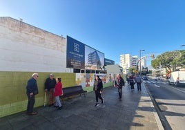 Valla publicitaria instalada en la parcela del Edificio Singular.