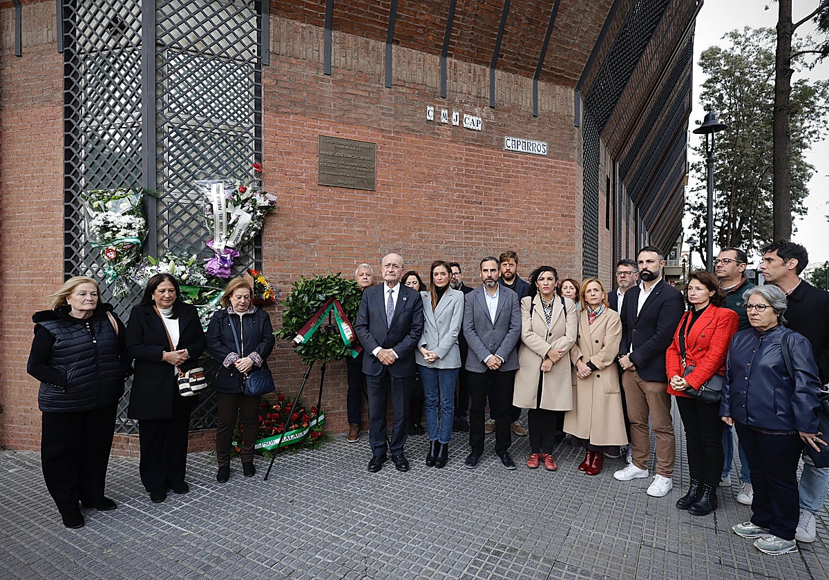 Una foto realizada este miércoles, en el homenaje a García Caparrós, en Málaga.