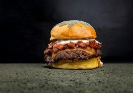 La hamburguesa ganadora en Málaga del The Champions Burger Smash Edition.