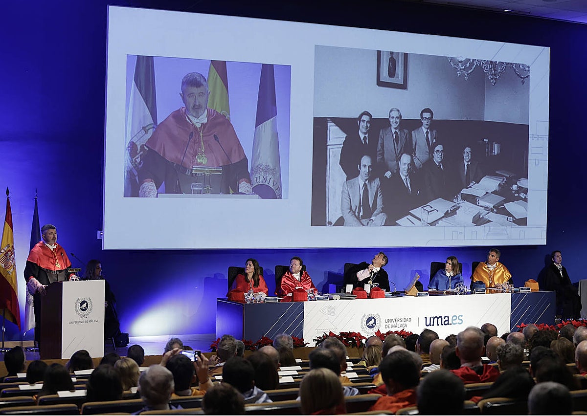 Imagen secundaria 1 - Detalle de algunos momentos del acto de investidura. 