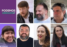 Sguiglia, Quaresima, Mayoral, Sanz, Herrero, Ramada y Vinuesa, de izquierda a derecha y de arriba abajo.