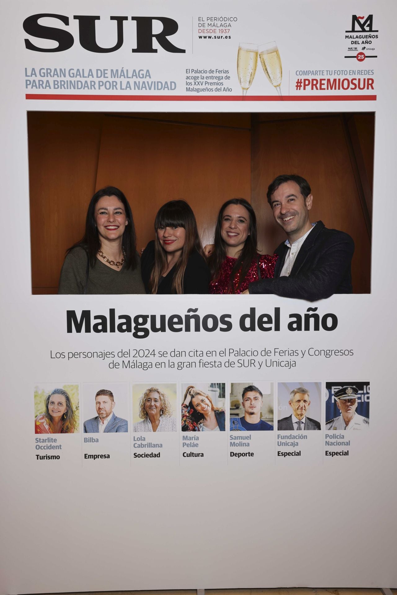 Las portadas de los invitados a los Premios Malagueños del Año 2024