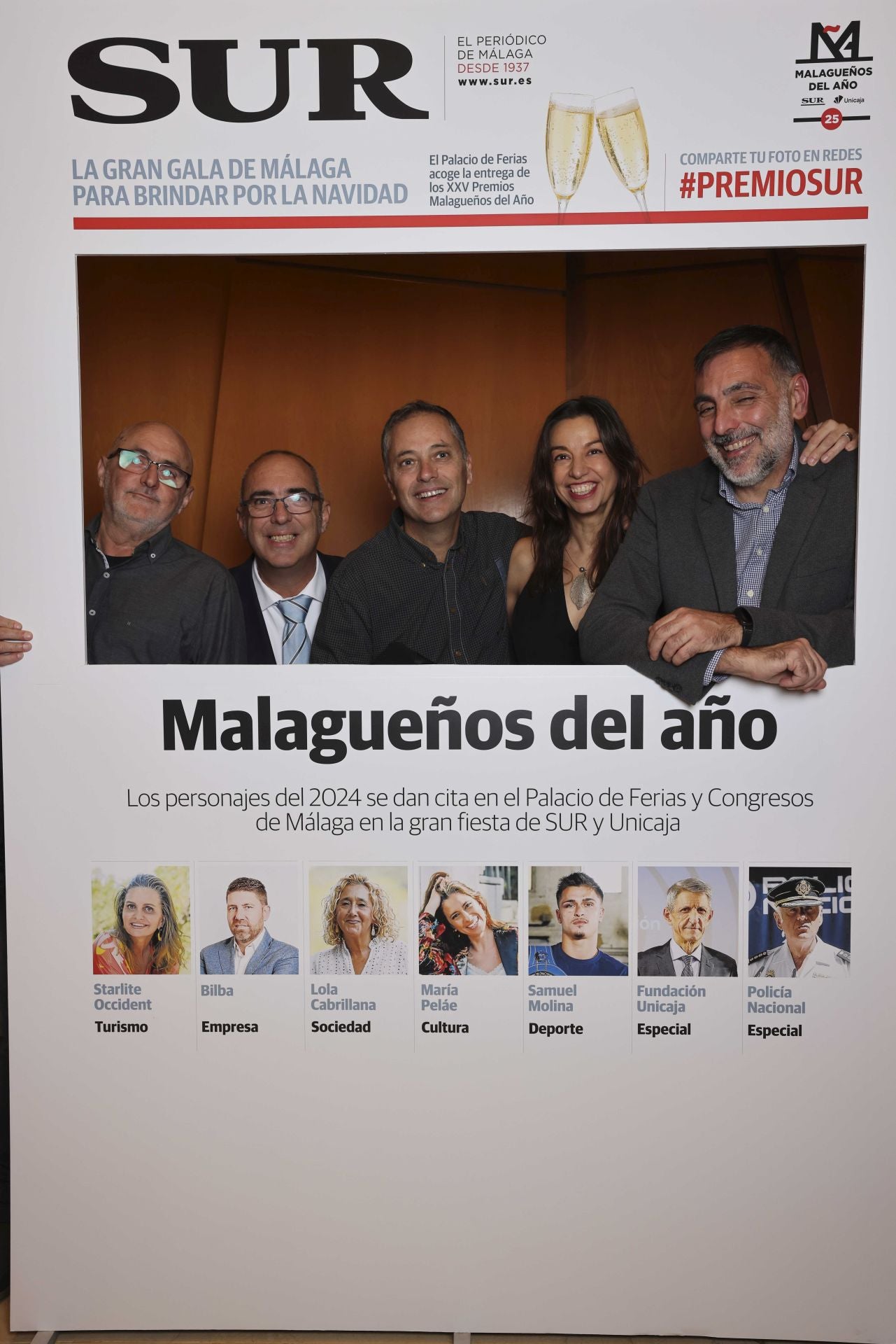 Las portadas de los invitados a los Premios Malagueños del Año 2024