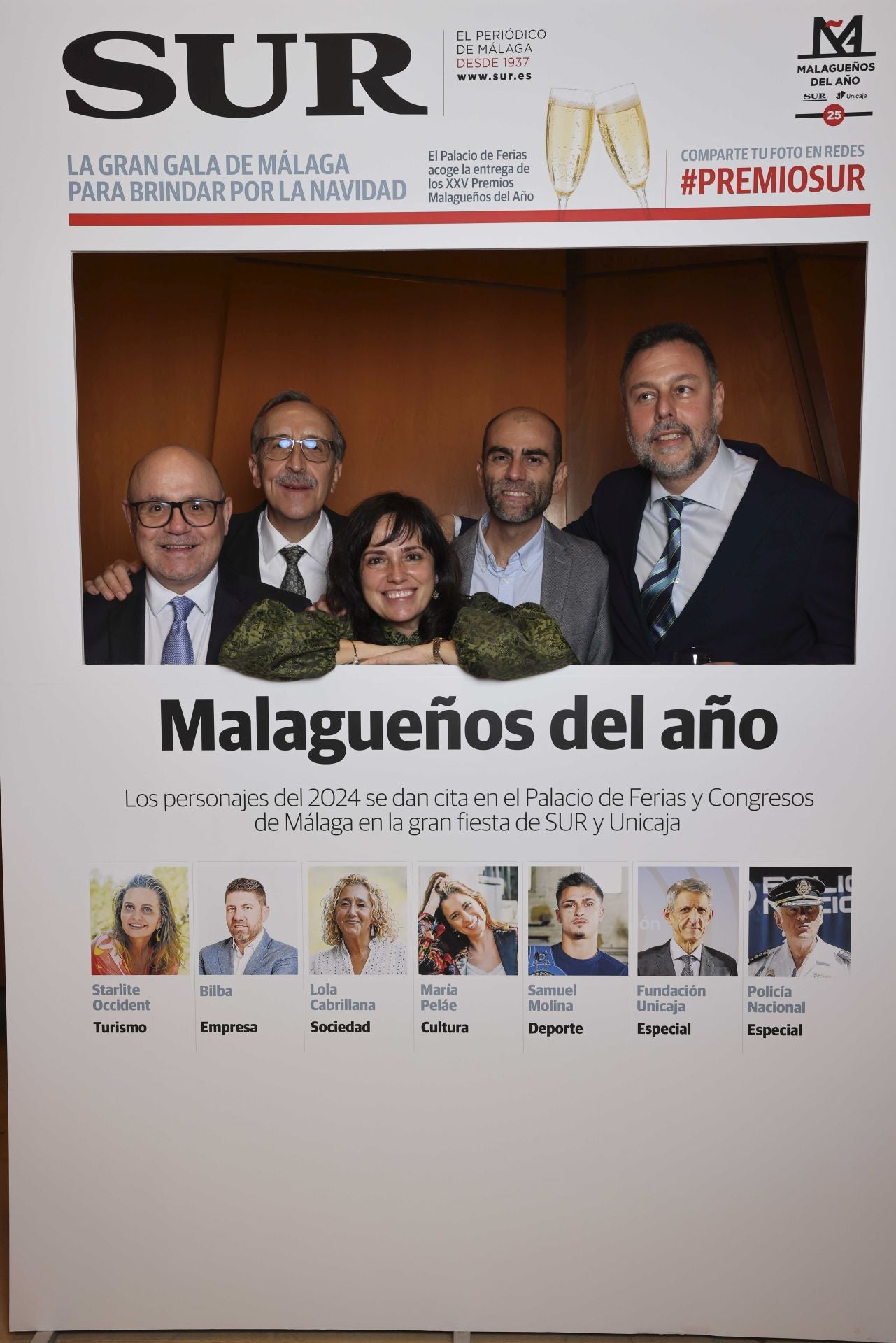 Las portadas de los invitados a los Premios Malagueños del Año 2024