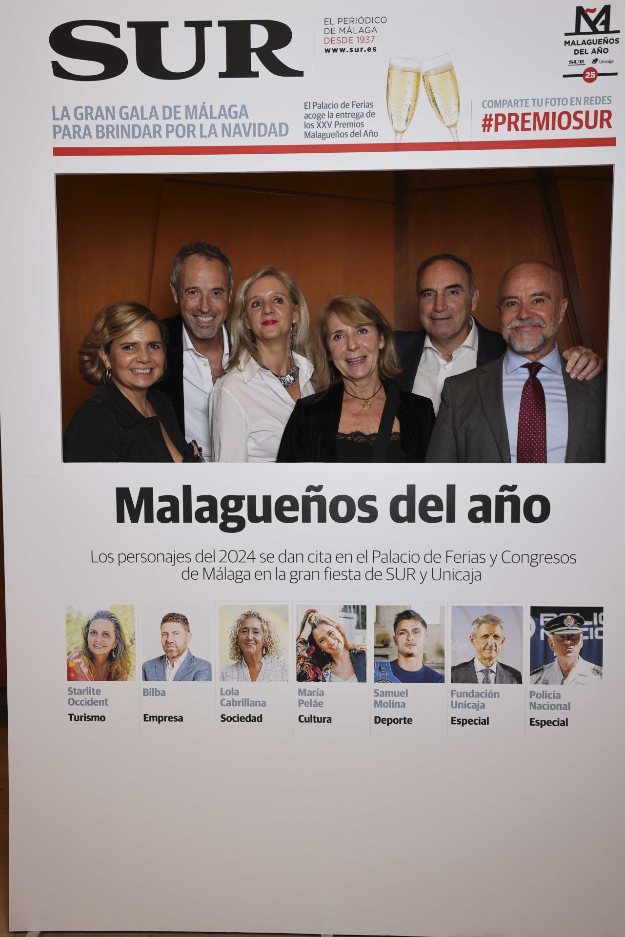 Las portadas de los invitados a los Premios Malagueños del Año 2024