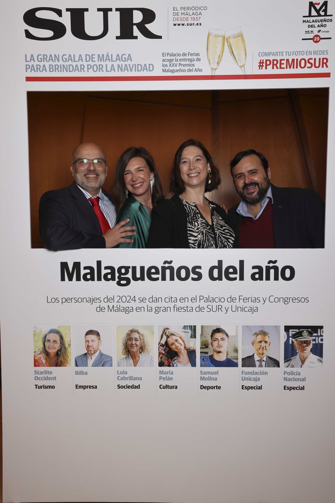 Las portadas de los invitados a los Premios Malagueños del Año 2024