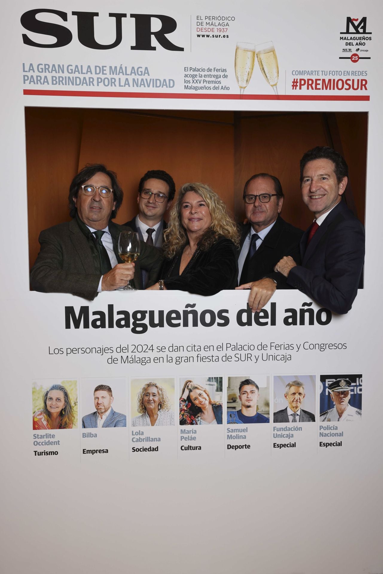Las portadas de los invitados a los Premios Malagueños del Año 2024