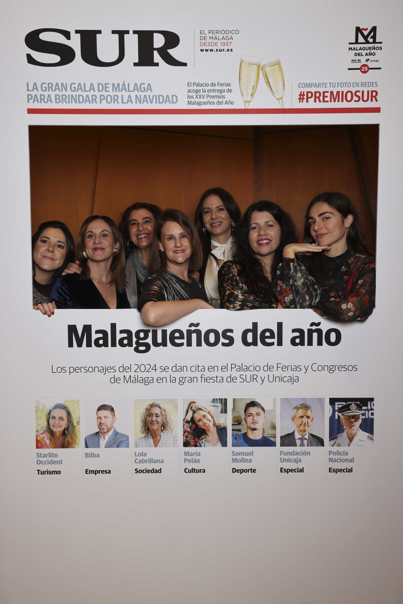 Las portadas de los invitados a los Premios Malagueños del Año 2024