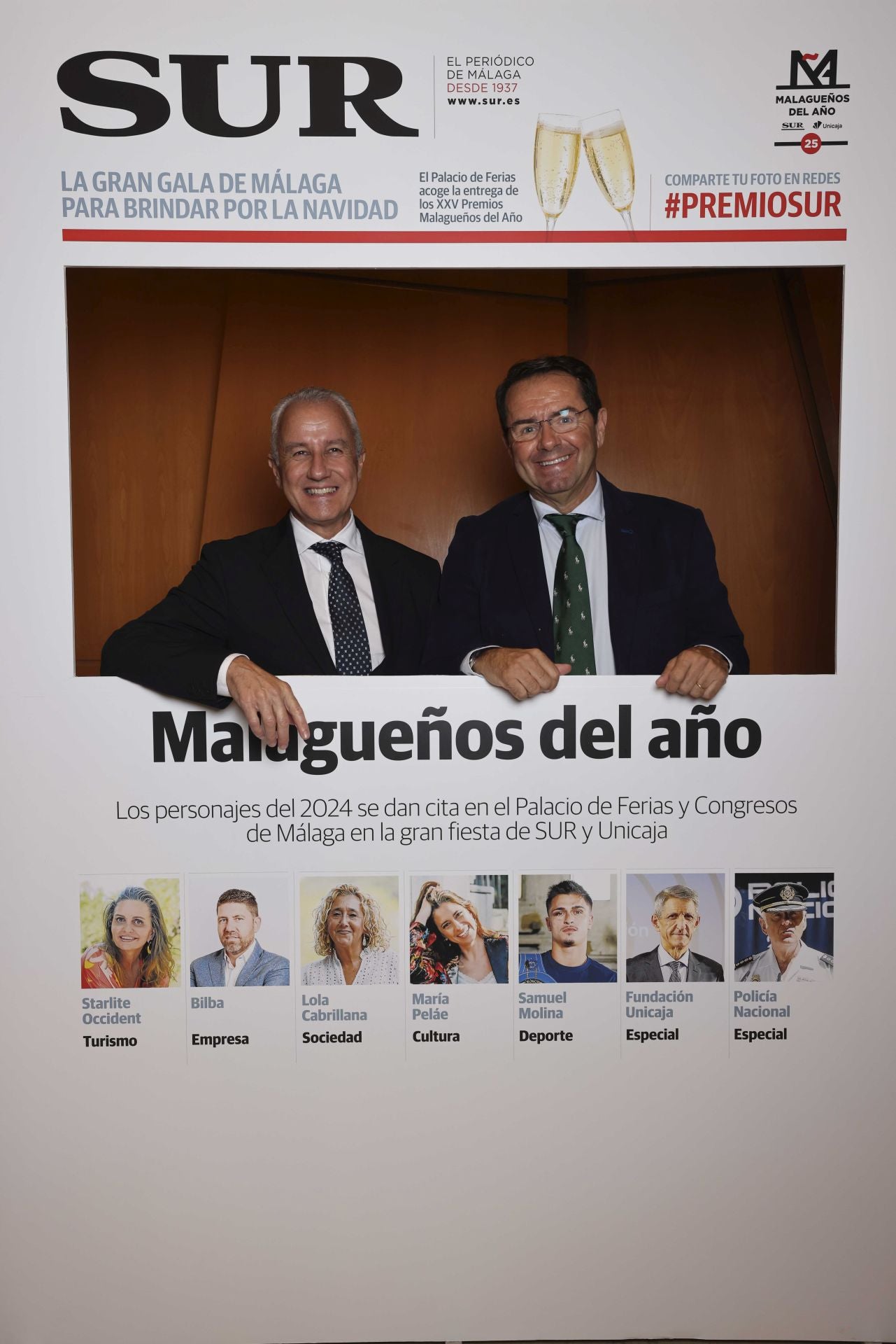 Las portadas de los invitados a los Premios Malagueños del Año 2024