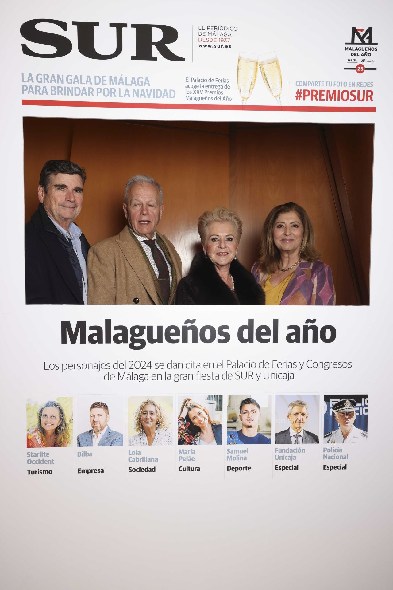Las portadas de los invitados a los Premios Malagueños del Año 2024