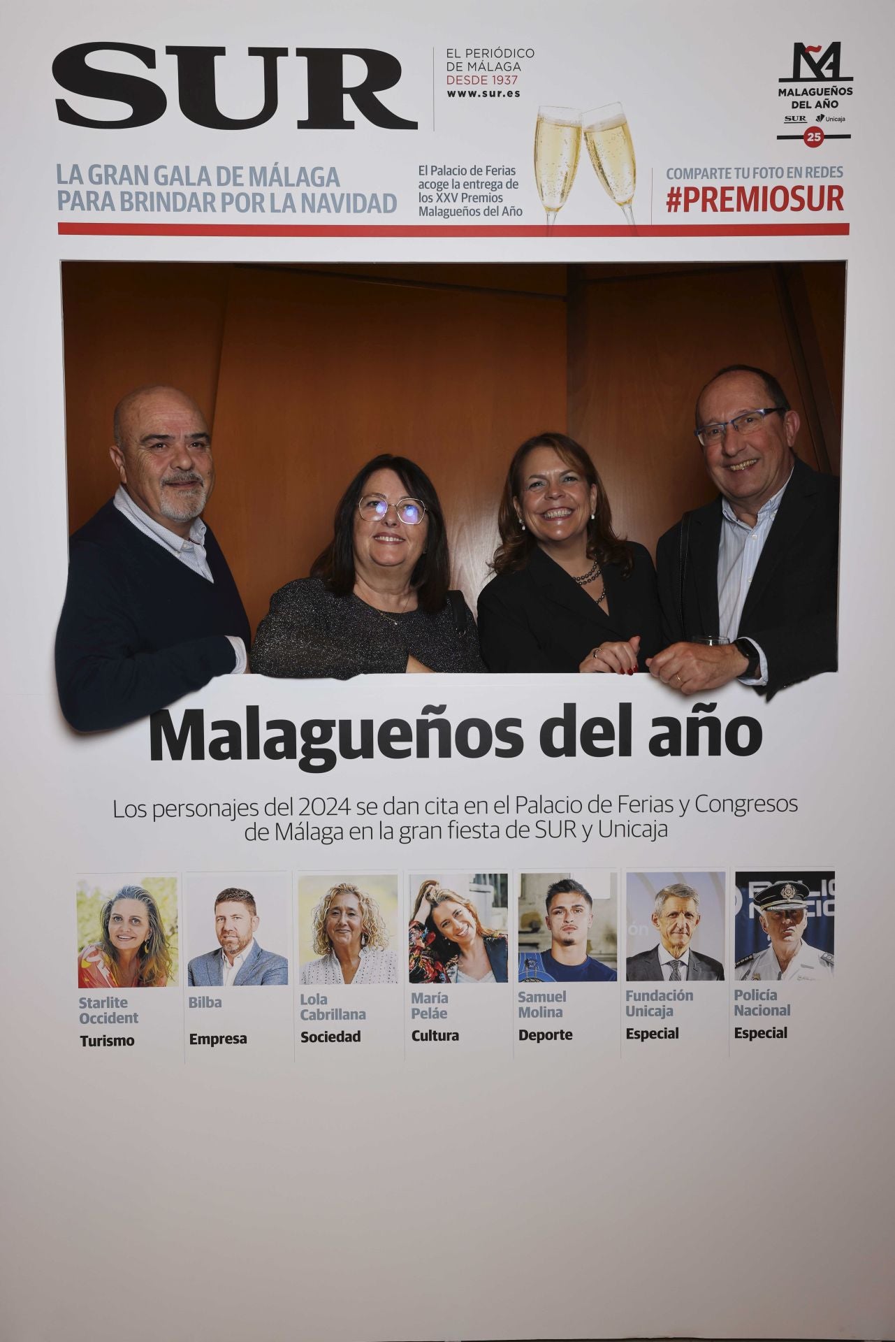 Las portadas de los invitados a los Premios Malagueños del Año 2024