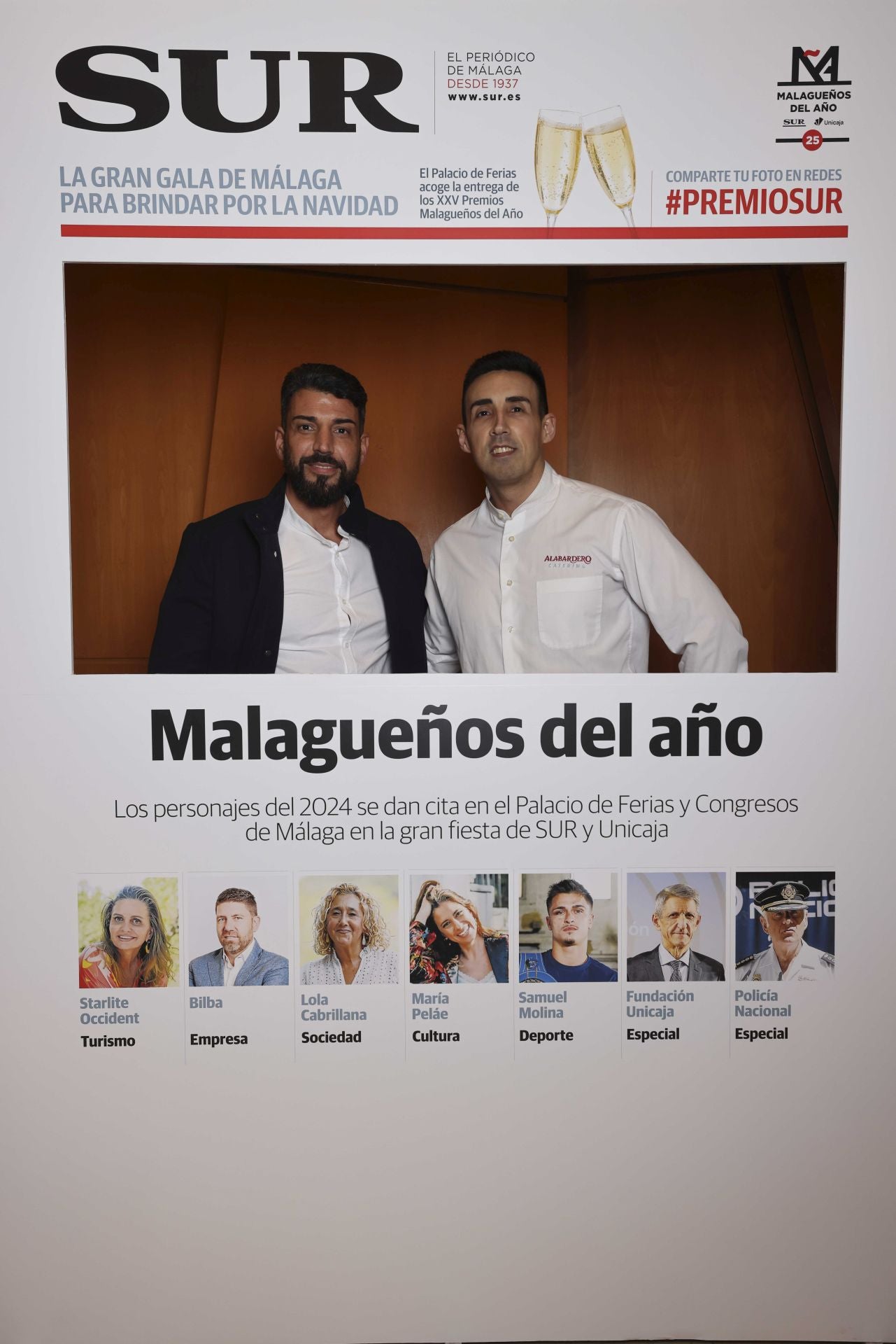 Las portadas de los invitados a los Premios Malagueños del Año 2024