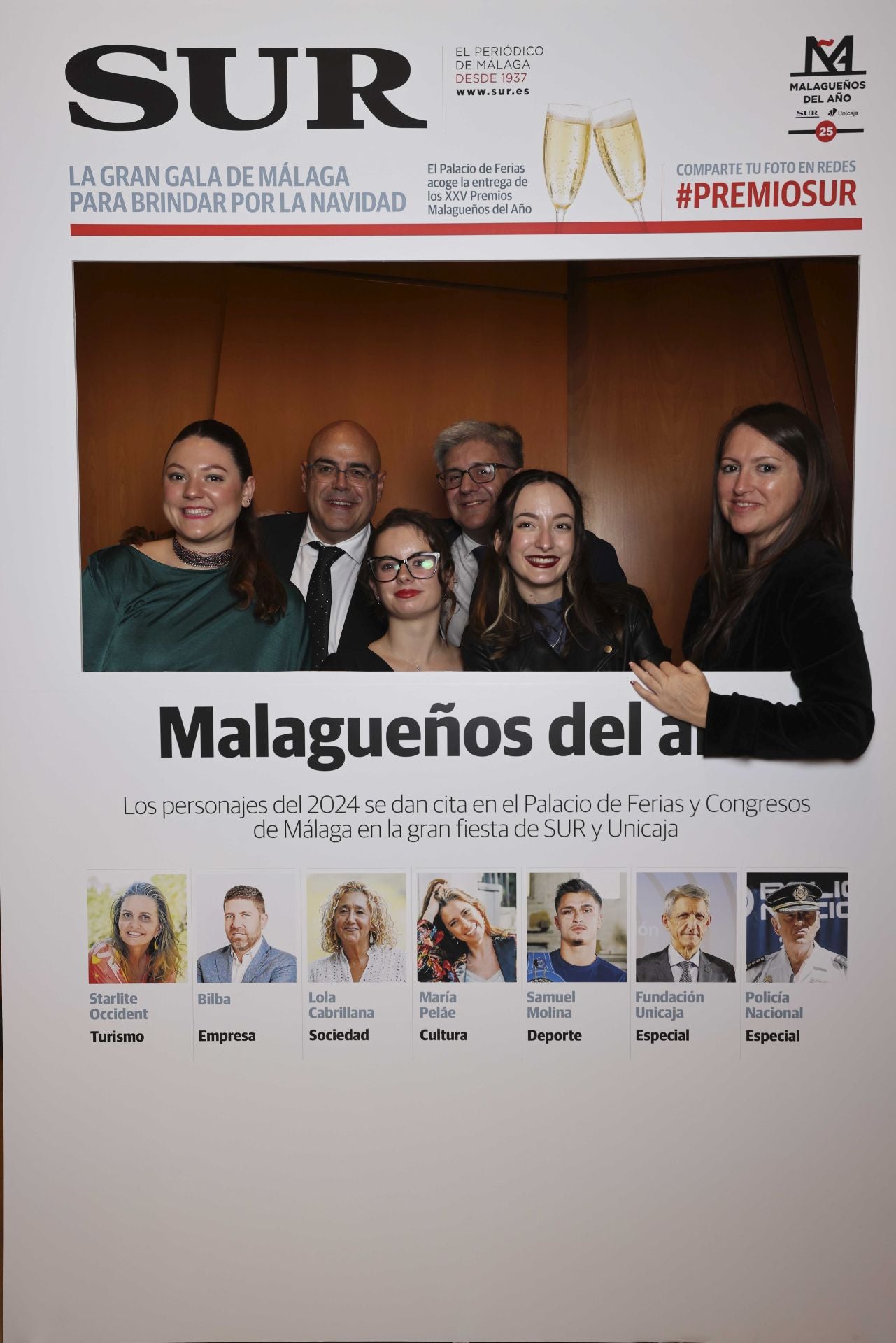 Las portadas de los invitados a los Premios Malagueños del Año 2024