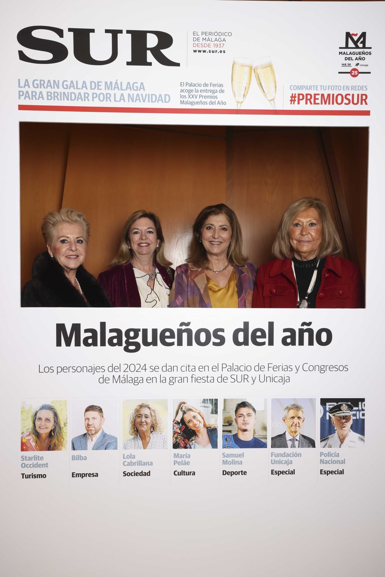 Las portadas de los invitados a los Premios Malagueños del Año 2024