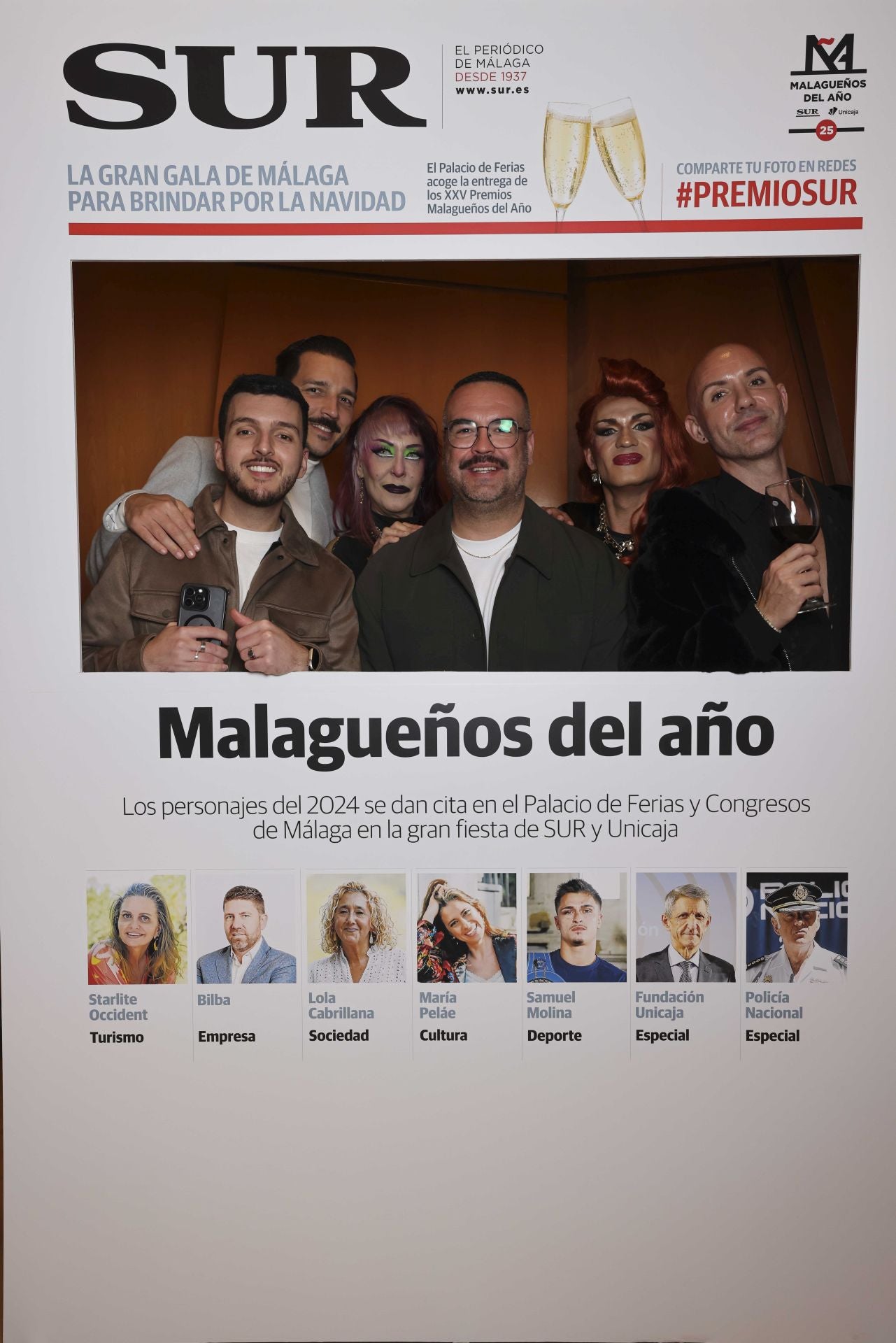 Las portadas de los invitados a los Premios Malagueños del Año 2024