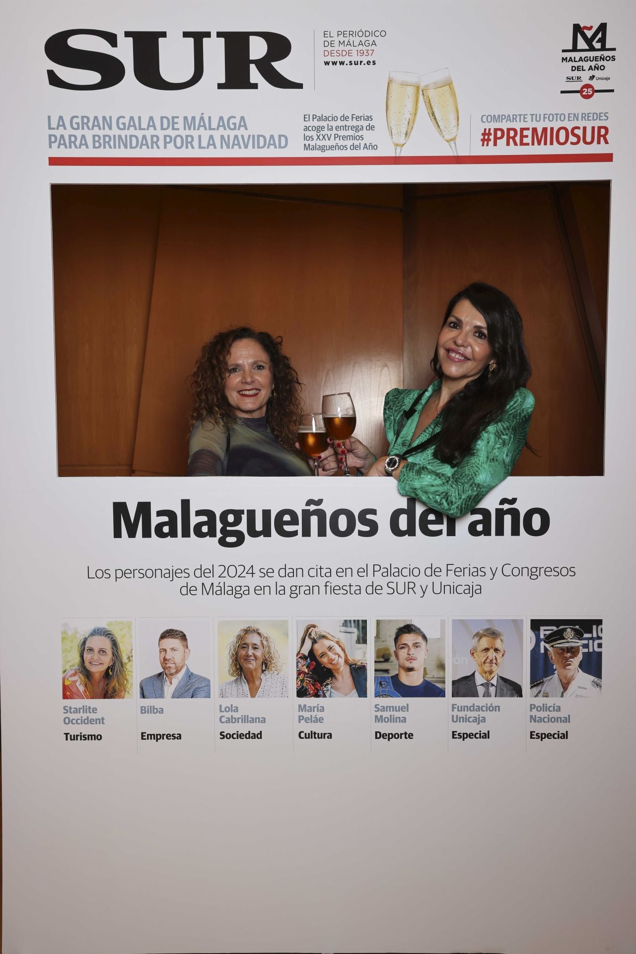 Las portadas de los invitados a los Premios Malagueños del Año 2024