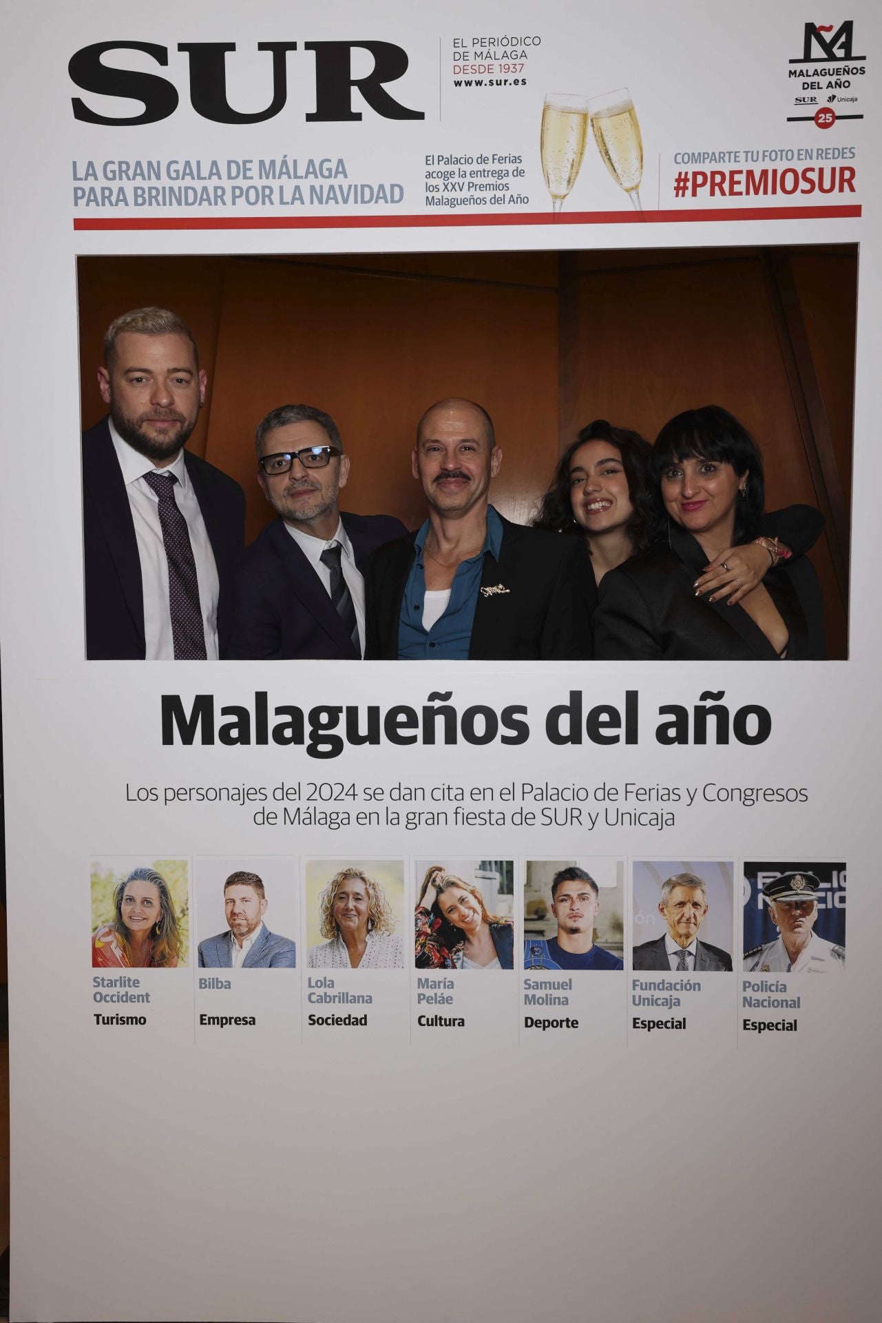 Las portadas de los invitados a los Premios Malagueños del Año 2024