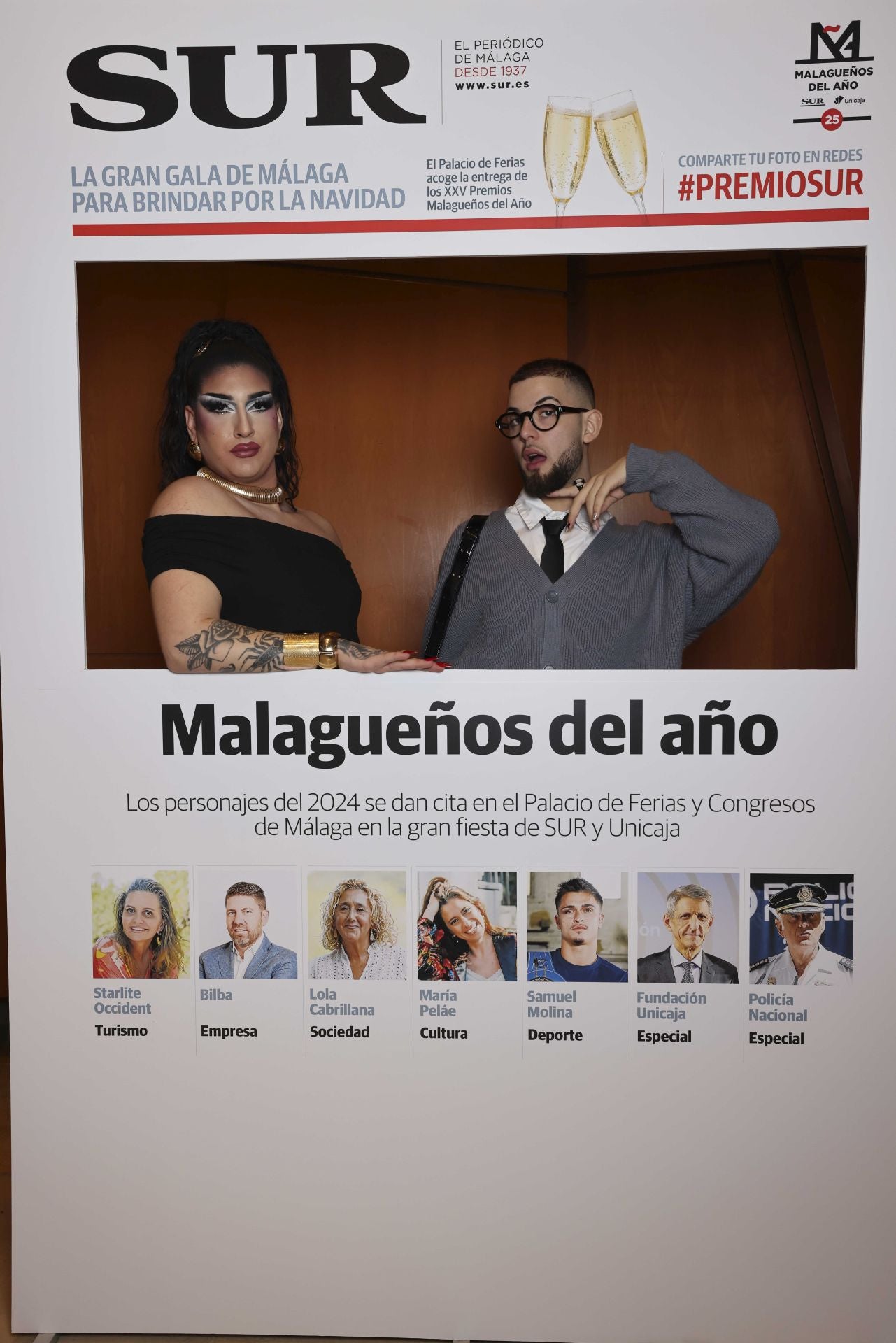 Las portadas de los invitados a los Premios Malagueños del Año 2024