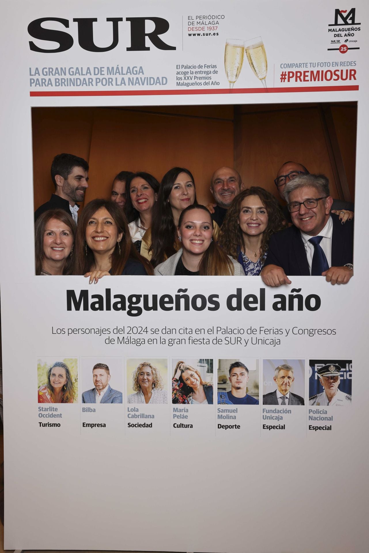 Las portadas de los invitados a los Premios Malagueños del Año 2024