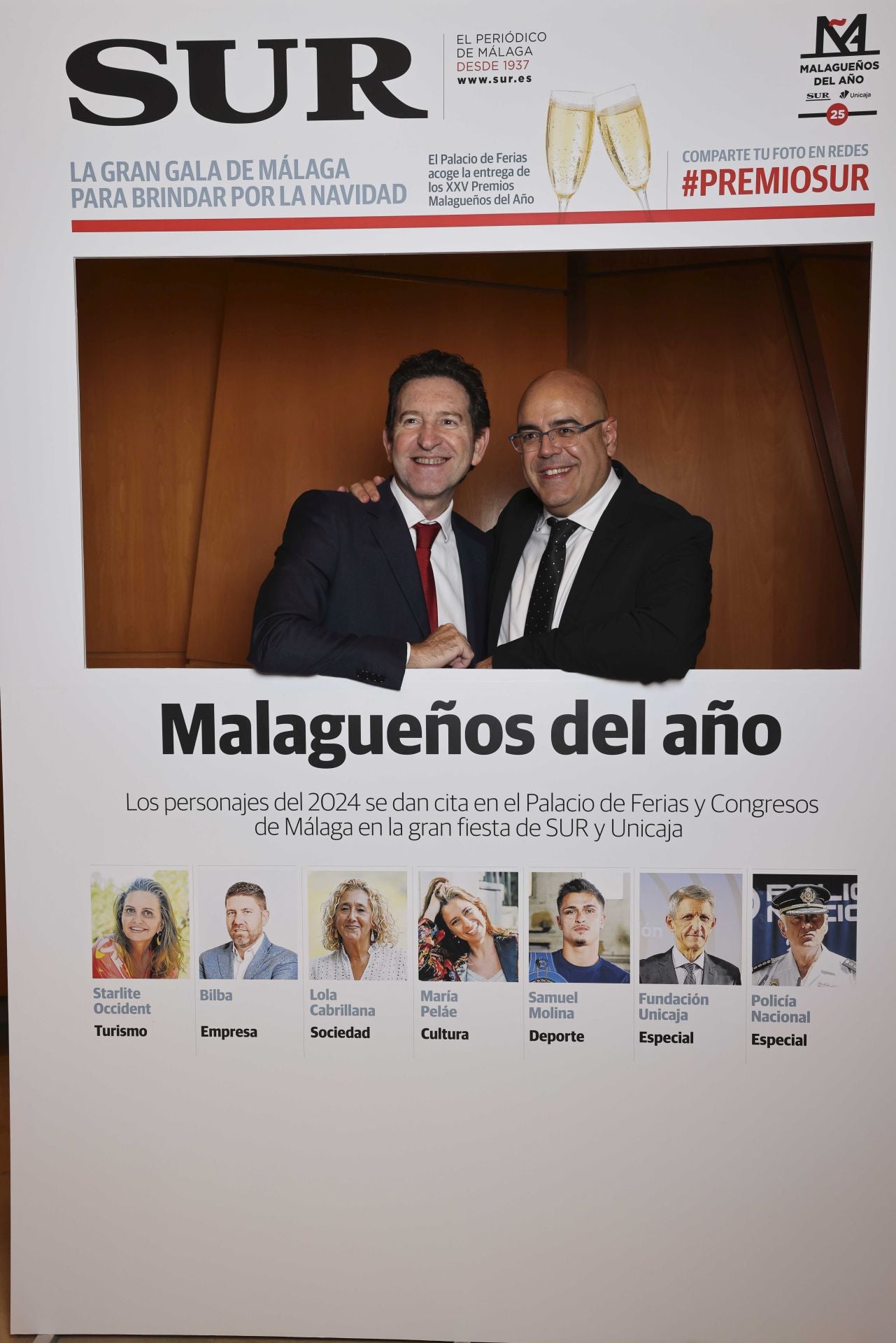 Las portadas de los invitados a los Premios Malagueños del Año 2024
