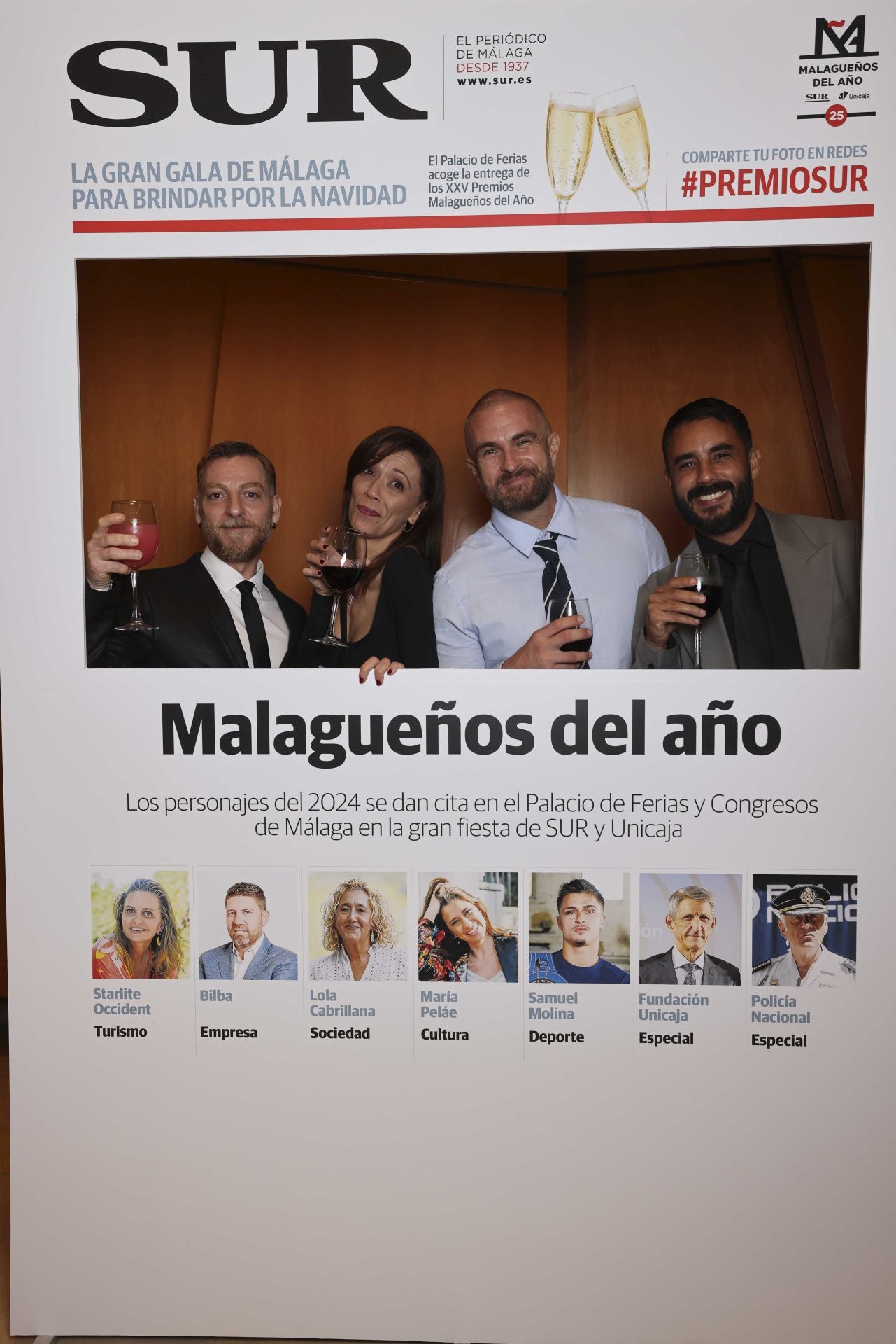 Las portadas de los invitados a los Premios Malagueños del Año 2024
