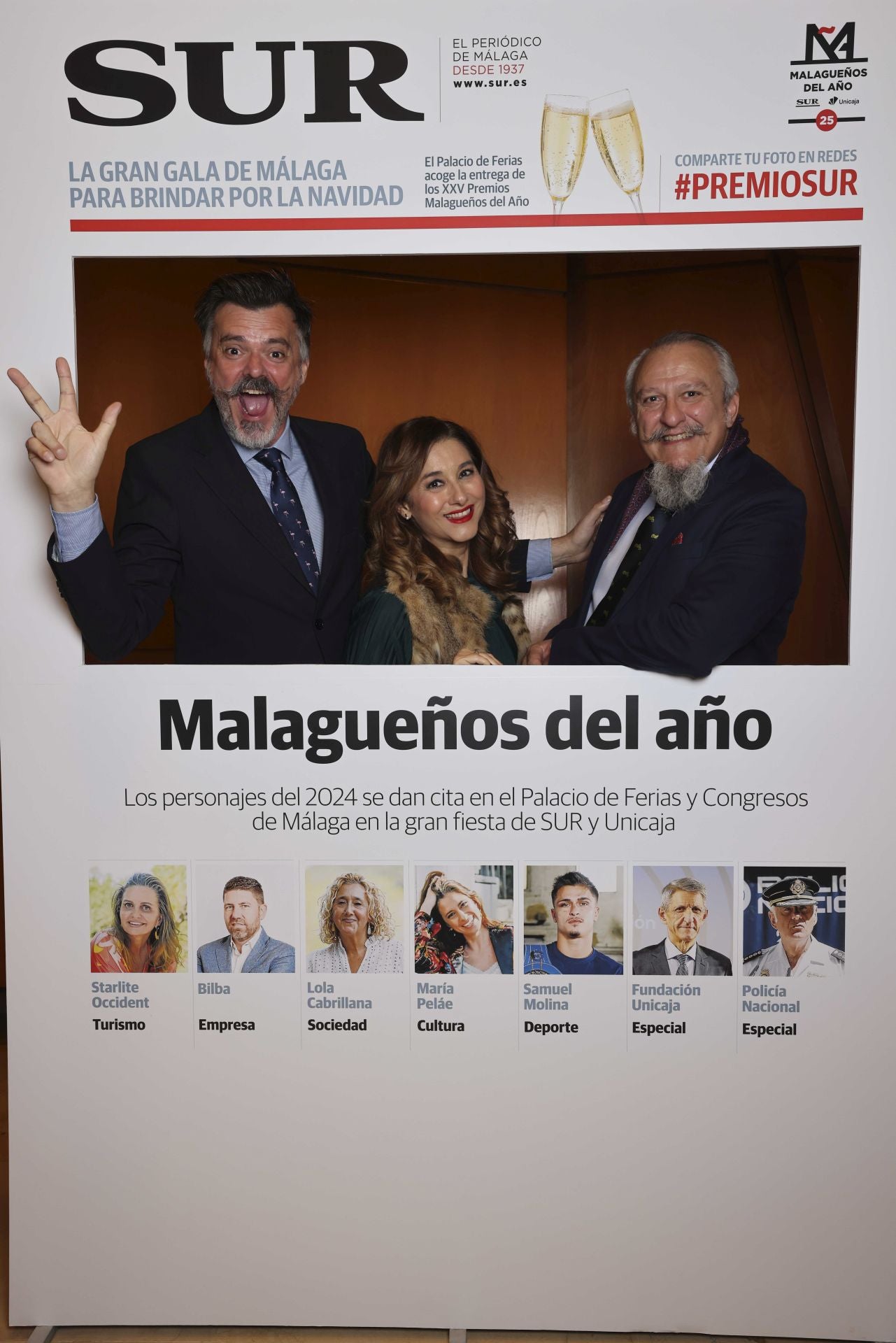 Las portadas de los invitados a los Premios Malagueños del Año 2024