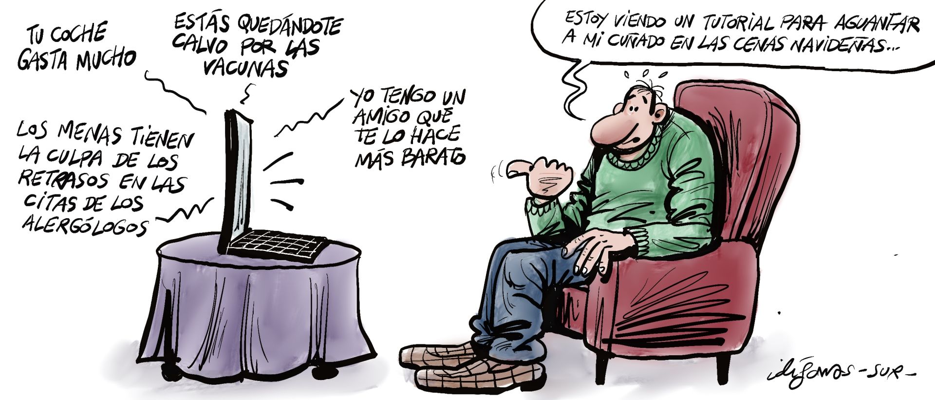 El mes de diciembre en las viñetas de Idígoras y Pachi