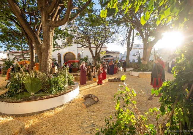 Imagen del Belén Viviente de la barriada nerjeña de Las Protegidas.