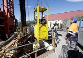 Trabajos de adecuación de los pozos del Bajo Guadalhorce.