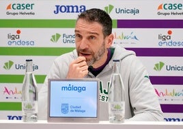 Ibon Navarro, en la previa del Unicaja-Breogán.