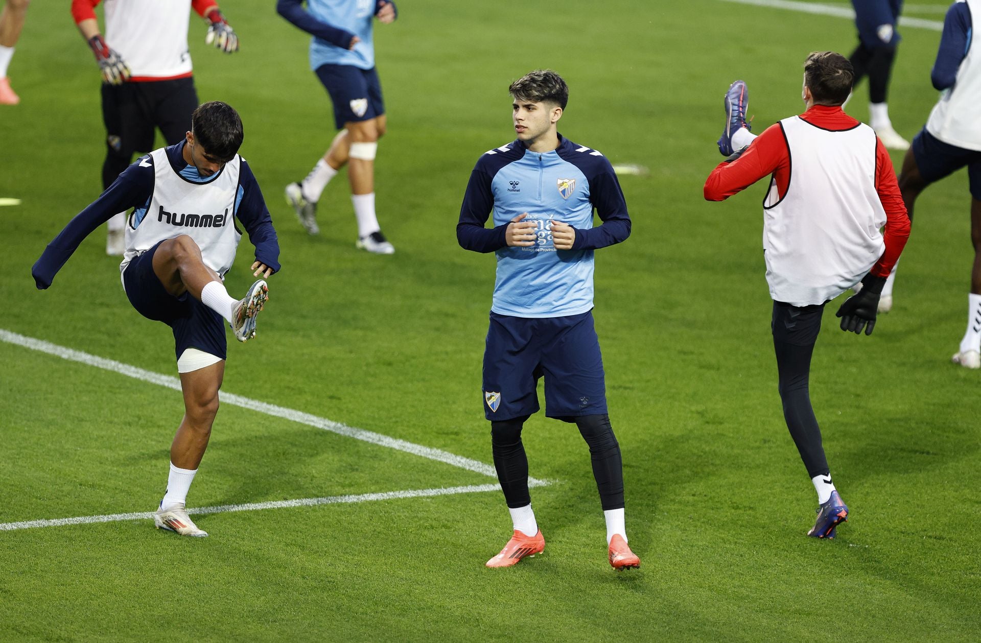 Antoñito Cordero, durante un entrenamiento del Málaga.