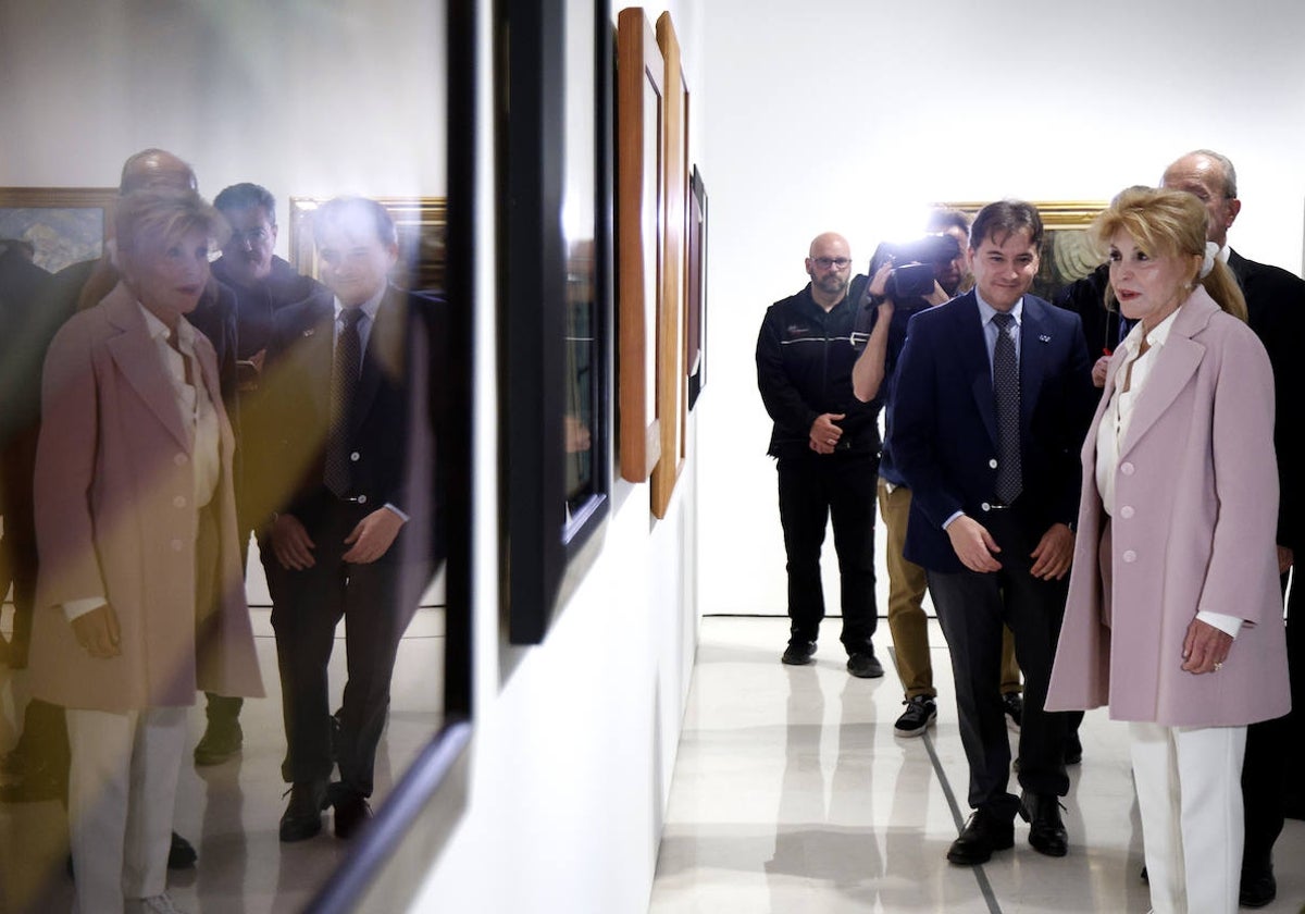 Carmen Thyssen, en la inauguración de la exposición del pasado marzo en el museo.