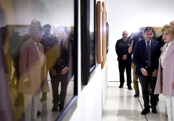 Carmen Thyssen, en la inauguración de la exposición del pasado marzo en el museo.