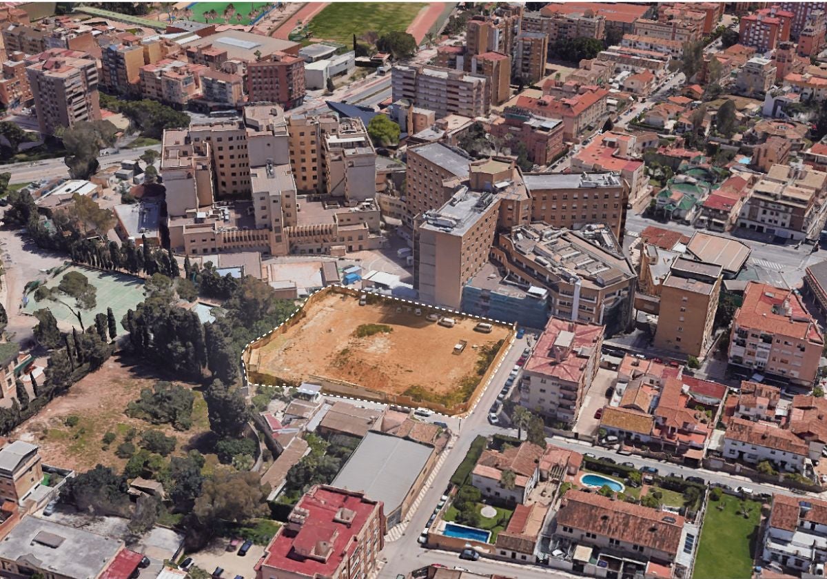 Ubicación del solar de la calle Marqués de la Sonora en el que se construirá la residencia.