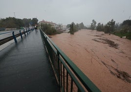 El río Campanillas durante la última DANA.