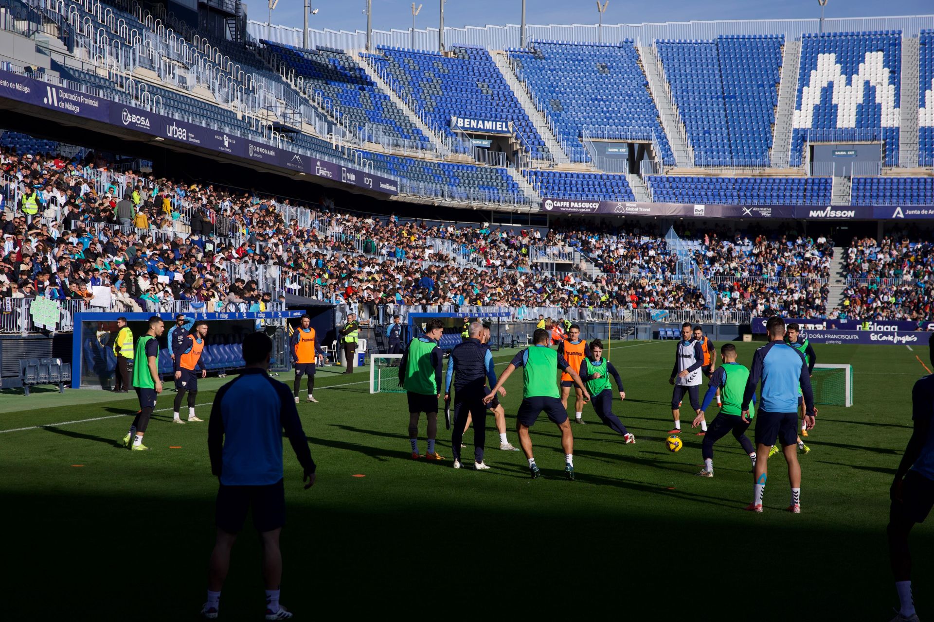 Entrenamiento a puertas abiertas del Málaga