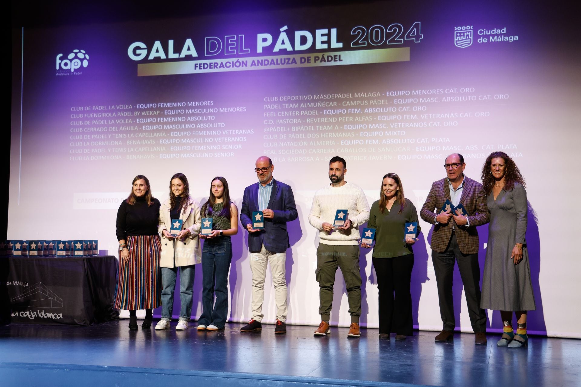 Gala de Premios 2024 de la Federación Andaluza de Pádel en Málaga