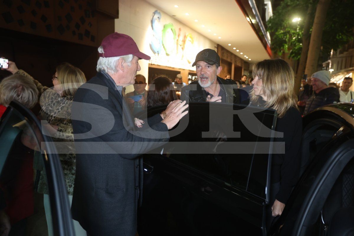 Richard Gere, en Málaga con Antonio Banderas para ver &#039;Gypsy&#039; en Málaga