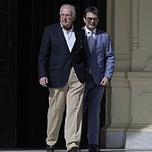 El abogado José Carlos Aguilera y el responsable de BlueBay, Jamal Satli.