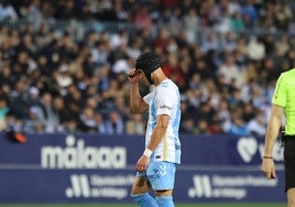 Lusmi, que acabó de central ante el Deportivo.