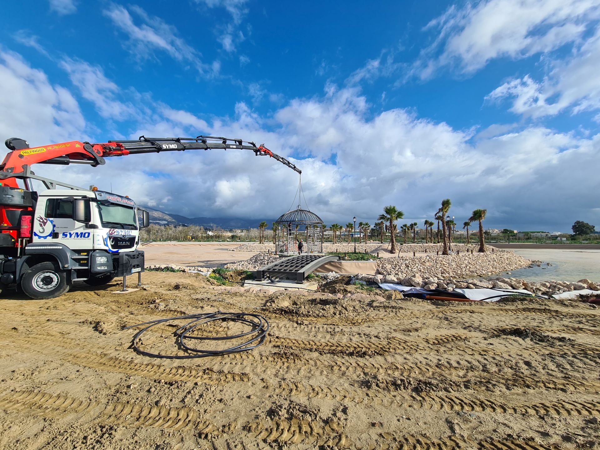 Los preparativos del Gran Parque de Mijas, en imágenes