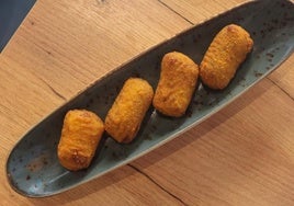 Croqueta de chuleta gallega.